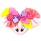 Wrapables Rainbow Ribbon Flower Hair Clips for Toddler Girl, Set of 5